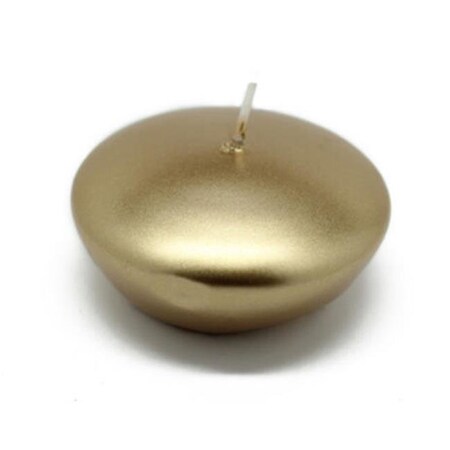 Zest Candle Zest Candle CFZ-065 3 in. Metallic Gold Floating Candles -12pc-Box CFZ-065